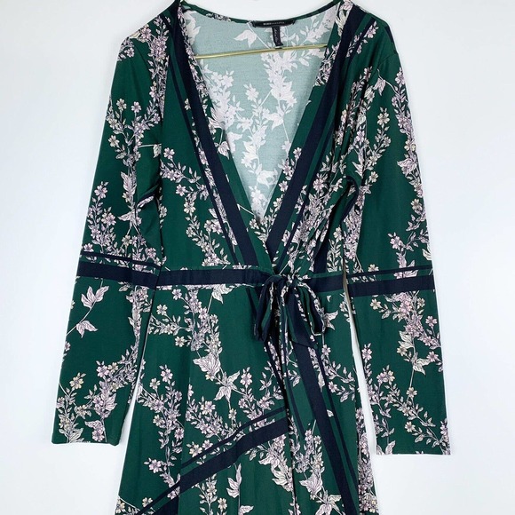 Floral Wrap Dress in Green - Picture 4 of 7